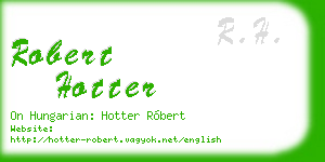 robert hotter business card