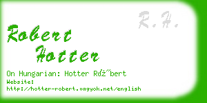 robert hotter business card